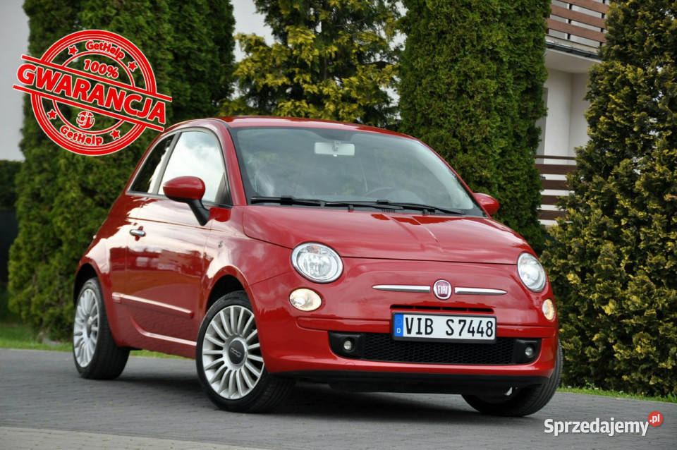 Fiat 500 12i69SkóryKlimatyzacjaChromI lakier metallic Ostrów Mazowiecka sprzedam