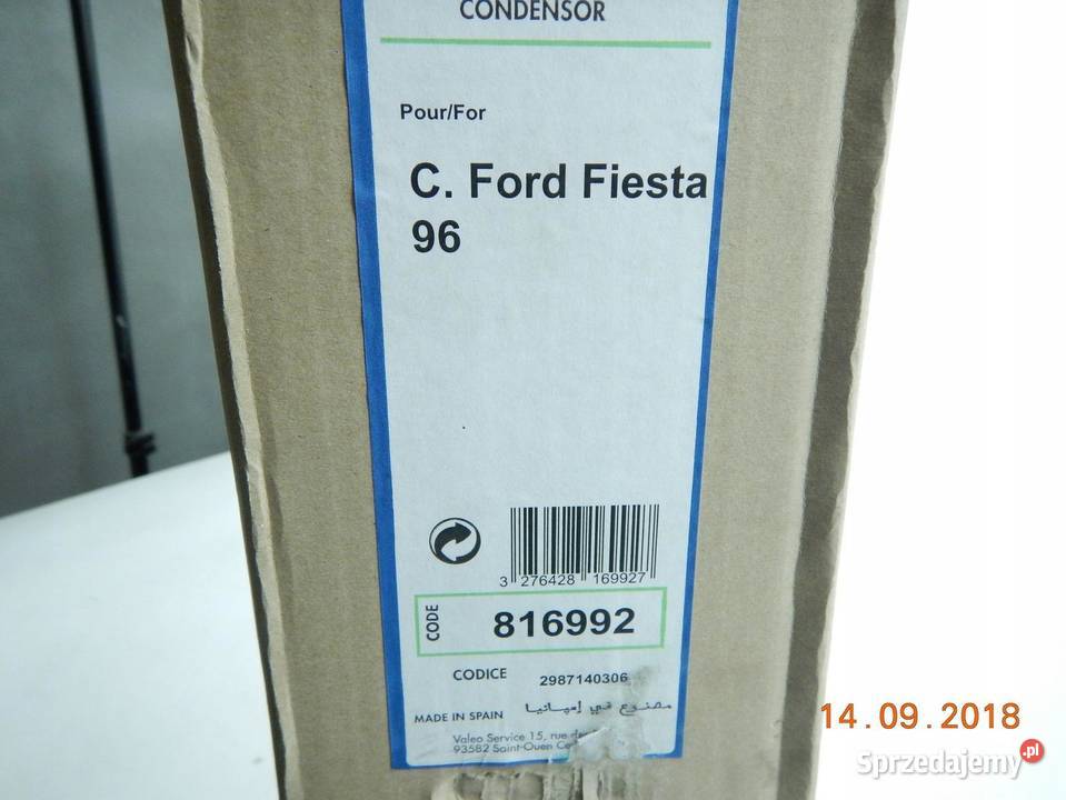 CHŁODNICA KLIMATYZACJI VALEO 816992 osobowe