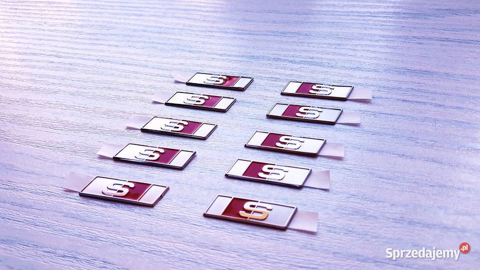 Emblemat Znaczek Logo Audi S line Chrom Komplet Piotrków Trybunalski sprzedam