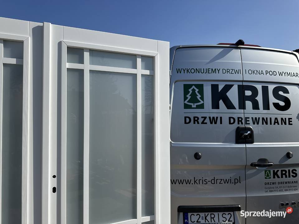 Drzwi wewnętrzne drewniane dwuskrzydłowe ręki Gdańsk