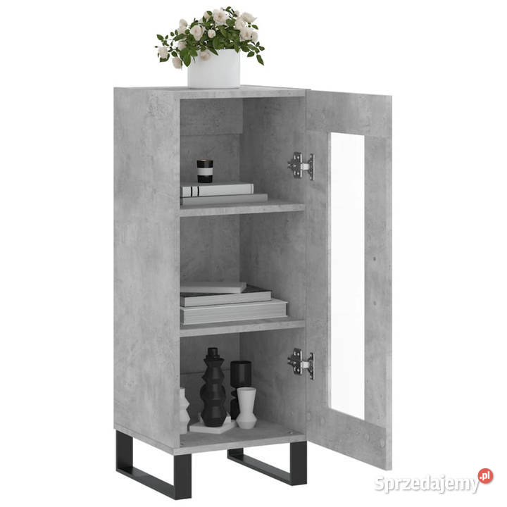 Szafka szarość betonu 345x34x90 materiał Warszawa