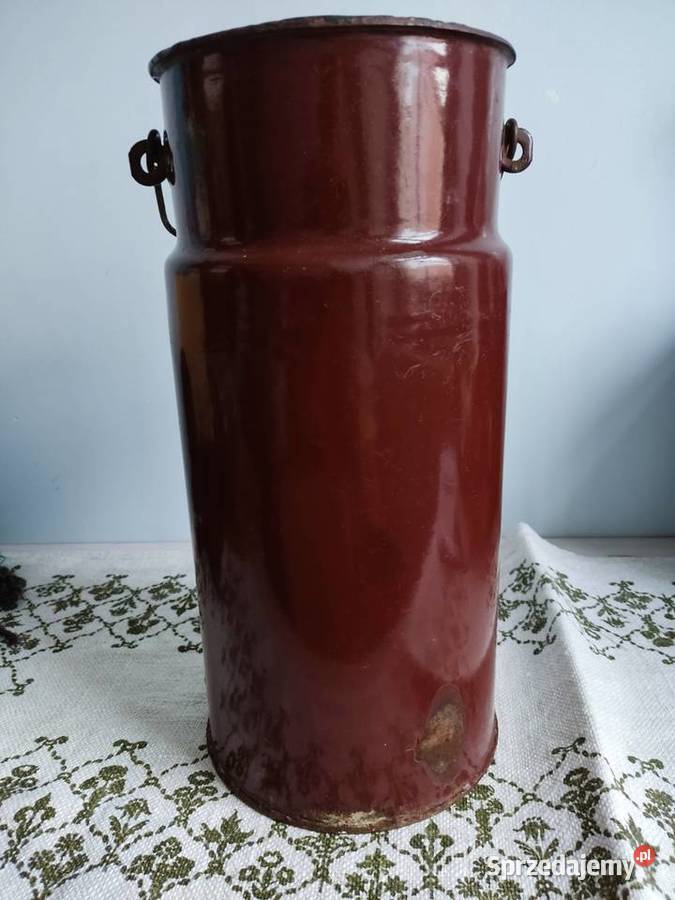 Kanka bańka emaliowana brązowa na mleko 5l Głuchołazy sprzedam