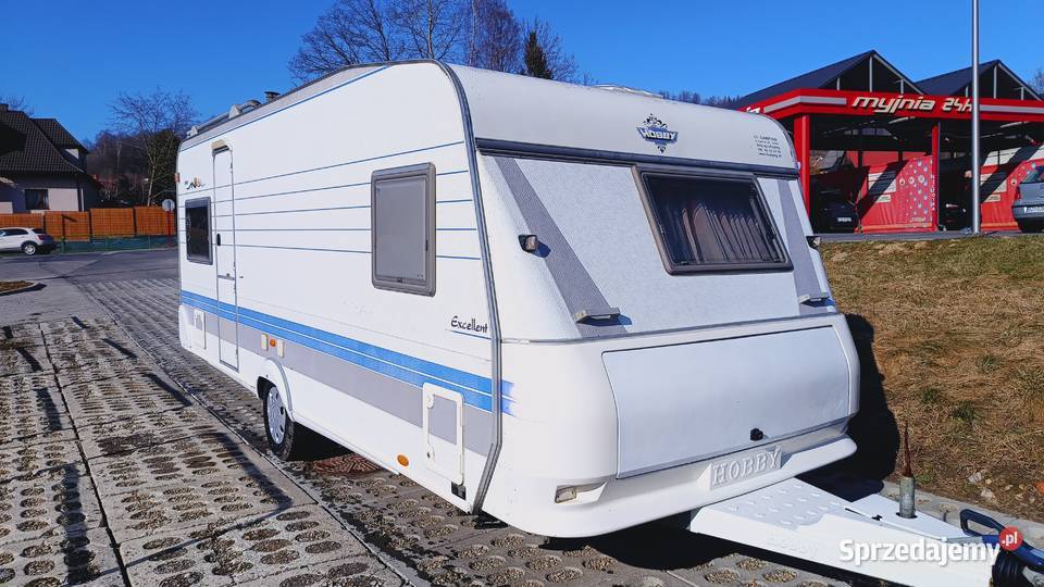 przyczepa kempingowa HOBBY campingowa kemping śląskie Międzybrodzie Bialskie