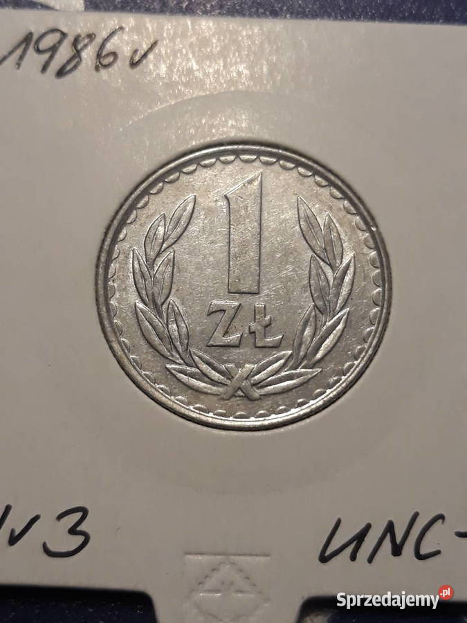 1 złoty 1986 r 3 około mennicze Konin