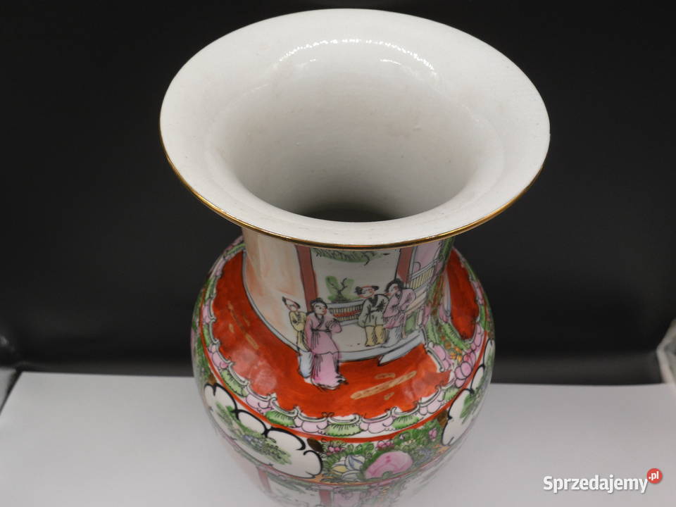 Porcelanowy wazon duży Chiński wys 47 Antyki, Sztuka, Kolekcje