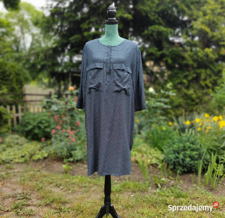 Sukienka prosta granatowa HM 46 3XL plus size zachodniopomorskie Szczecin