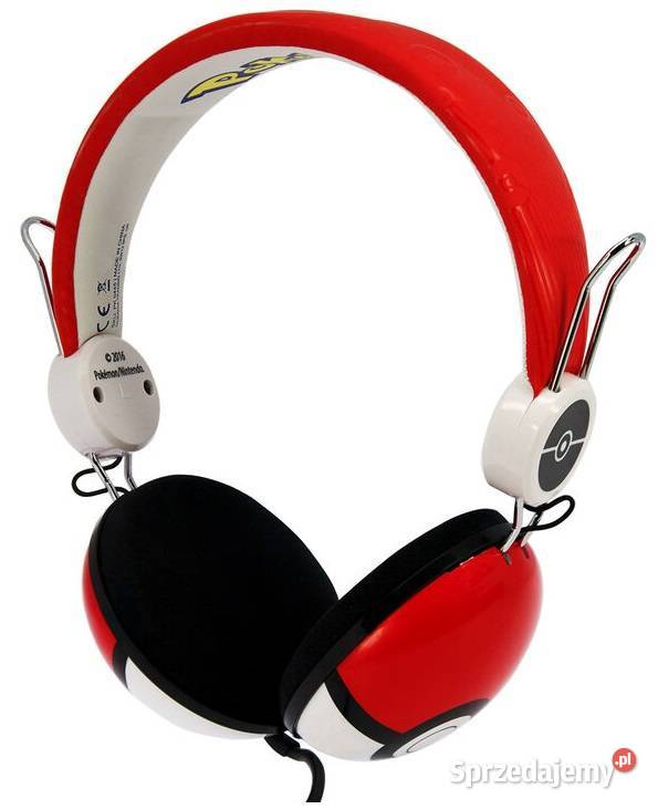 Pokemon Pokeball Słuchawki Przewodowe Nauszne Mogilany