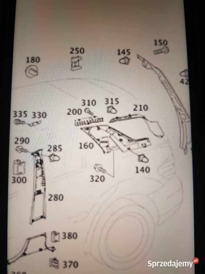 panel słupka c Mercedes ML W164 W2646902425 osobowe Gdańsk