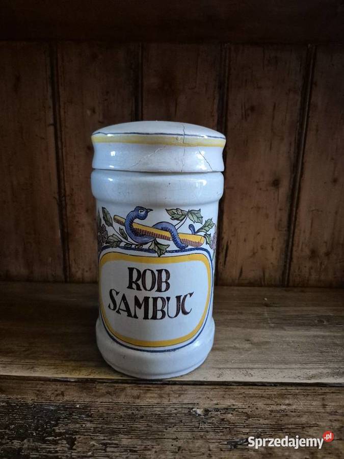 Ceramiczny malowany pojemnik apteczny Ścibórz sprzedam