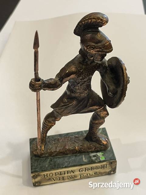 Figurka z brązu grecki wojownik Kraków