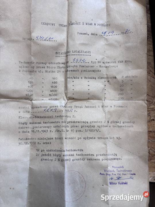 Tachometr ręczny H6 NRD Pozostałe Lublin sprzedam