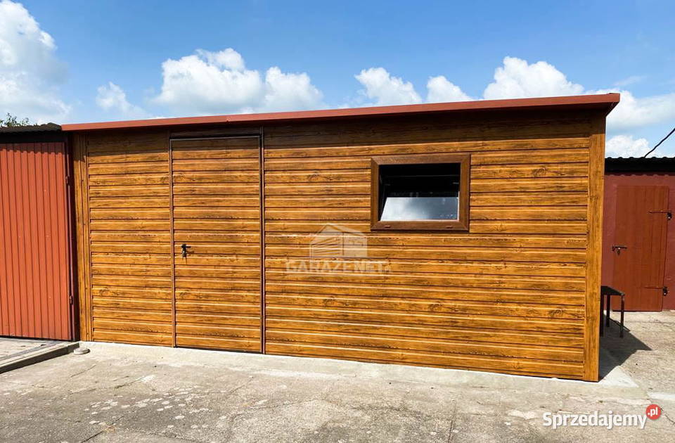 DOMEK OGRODOWY SCHOWEK GARAŻ BLASZANY 6X3 DRZWI Łapanów