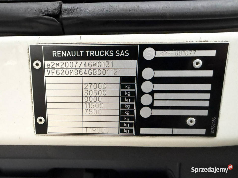 Renault RENAULT D26 320 CHŁODNIA 3 OSIE RENAULT 7698cm3 Kopana