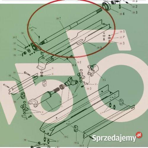 Wał napędowy 4281312M2 MASSEY FERGUSON 6714 DYNA Wilkowo
