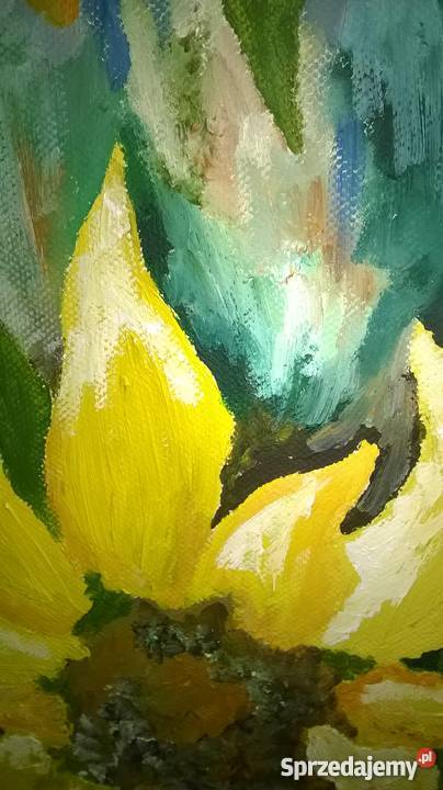 Obraz olejny moje słoneczniki Malarstwo Oleśnica