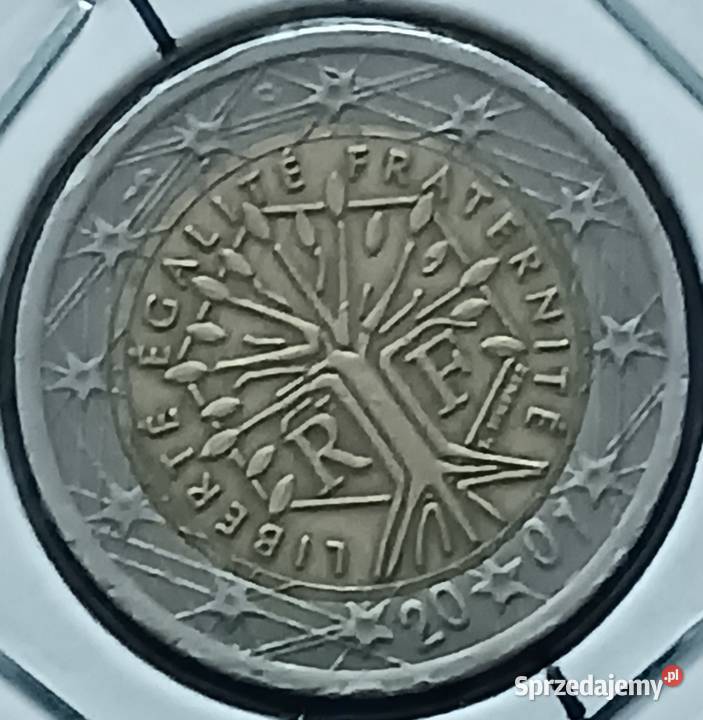 2 Euro Francja 2001 r Skrętka błąd mennicy Konin sprzedam