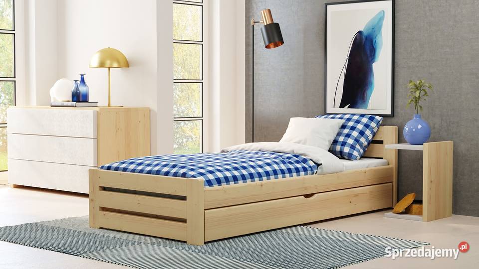 Mocne ŁÓŻKO Drewniane 100x200 GR 35 Dom i Ogród Zakopane