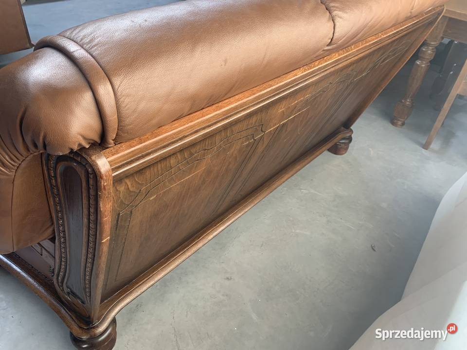 Ładna holenderska sofa kanapa ze skóry na Sławoszewek