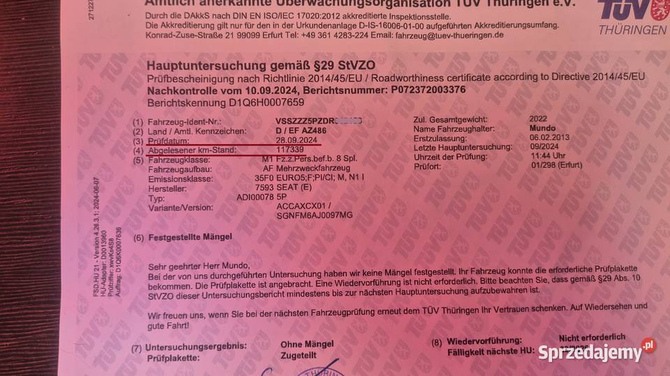 Seat Altea XL 100 Oryginalny Lakier Niski tempomat Elbląg