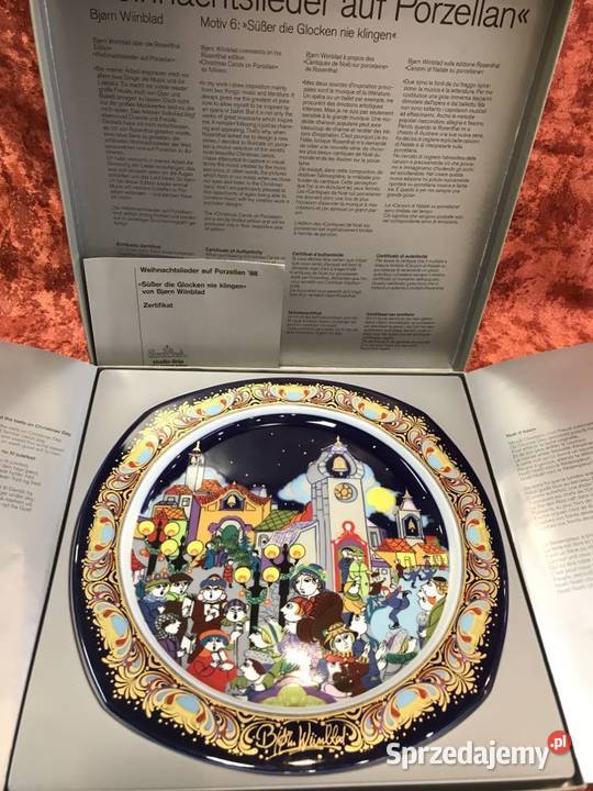 Talerz Rosenthal Bjrn Wiinblad Kolędy na Pozostałe