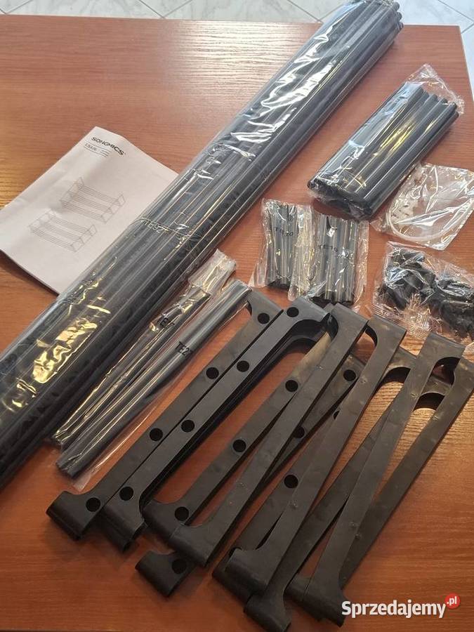 Szafka na buty 2 części czarny metal i plastik Ruda Śląska