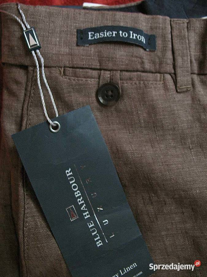 Spodnie Lniane eleganckie męskie W 36 L29 pas 91 mazowieckie Siedlce
