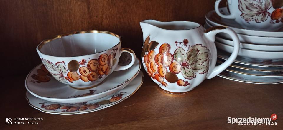 Filiżanka z talerzykiem deserowym Łomonosow Gdańsk sprzedam