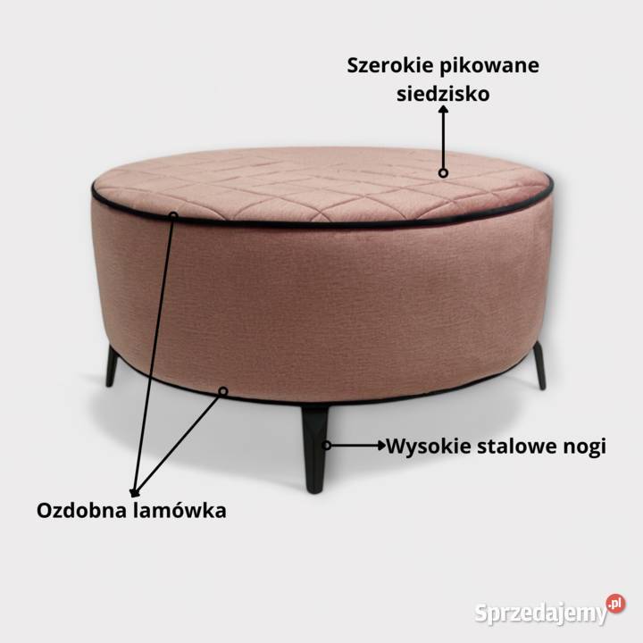 Pufa Pedro Pik 90 wysoka jakość okrągła Monolith Wrocław