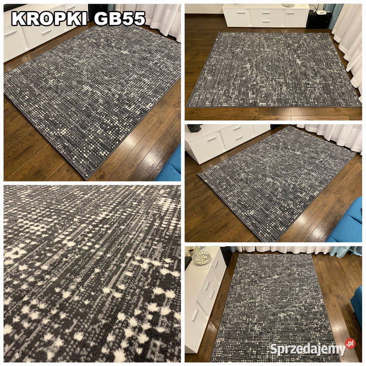 DYWAN 140X200 IDEA KROPKI GB55 SZARE GĘSTY Białystok