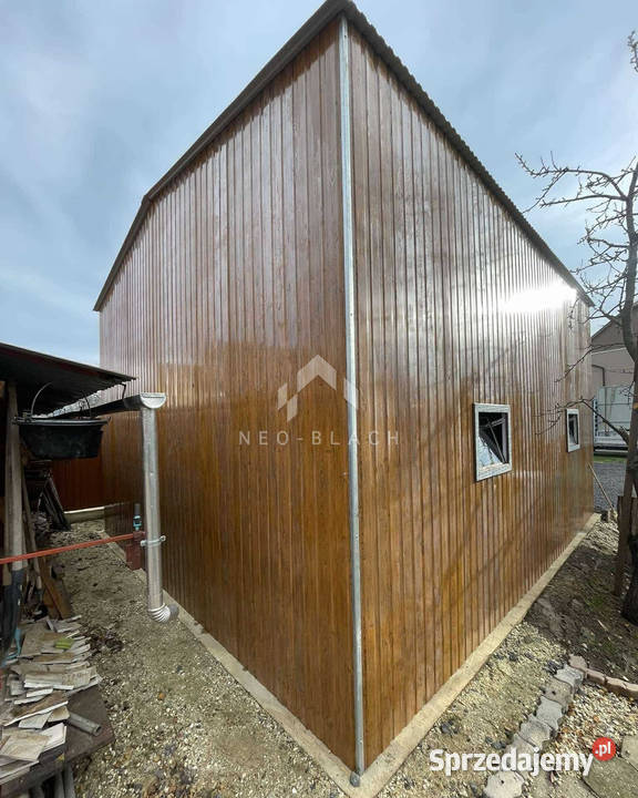 Hala blaszana Garaż 5x6m brama uchylna drzwi Sprzedaż Nowy Dwór Mazowiecki