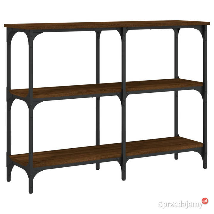 Stolik konsolowy brązowy dąb 100x29x75 WM834104 Warszawa
