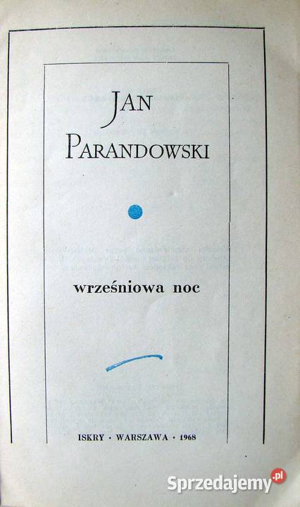 Wrześniowa noc Jan Parandowski małopolskie Limanowa