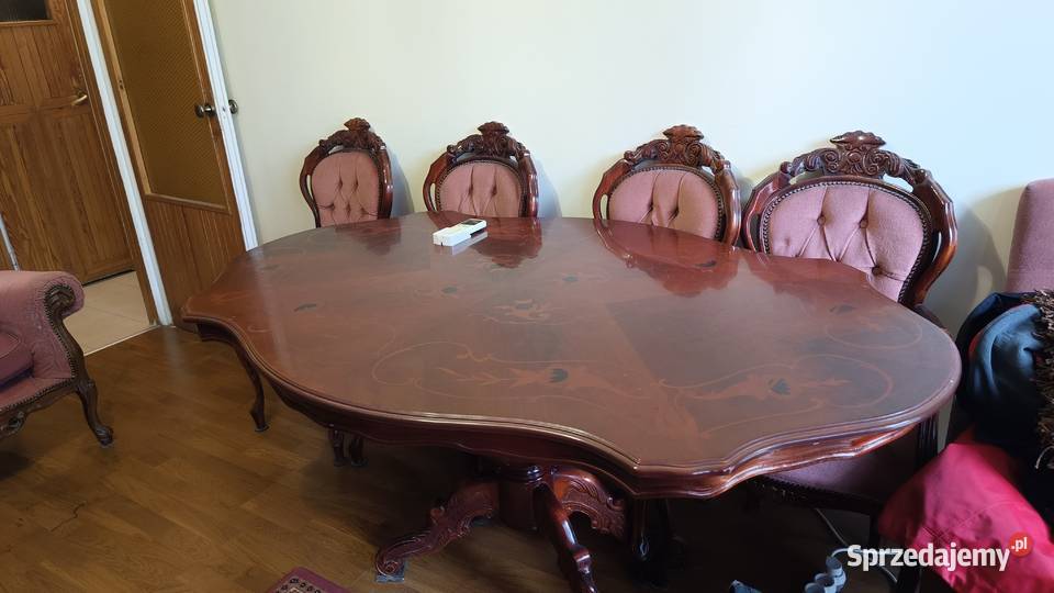 Śtół z6 krzesłami i sofą stylizowane mazowieckie sprzedam