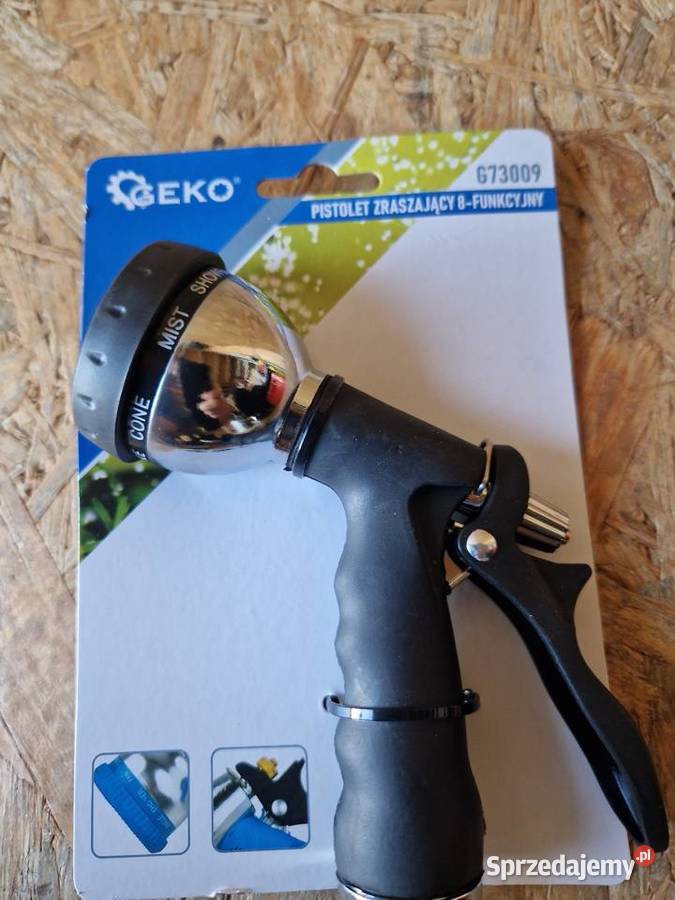 Pistolet 8funk srebrny guma do wody G73009 Głogowa sprzedam