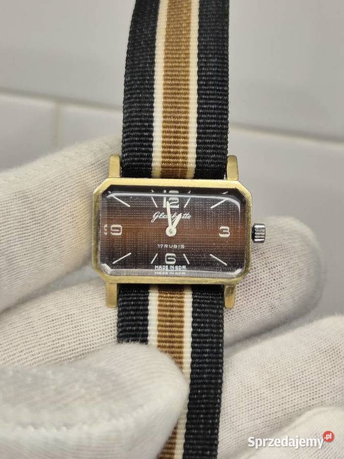 Damski zegarek pozłacany Glashutte Chorzów