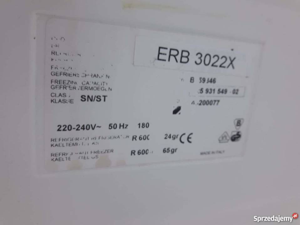 Duża srebrna lodówka Electrolux 185 możliwy AGD Warszawa