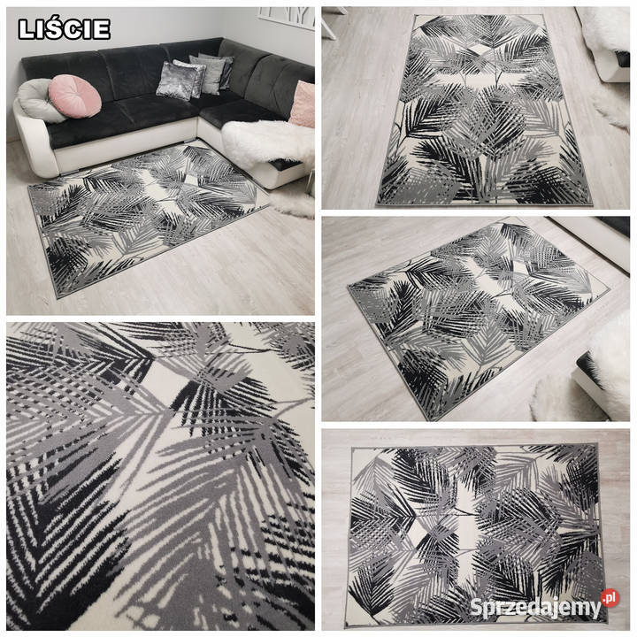 DYWAN 140X200 IDEA LIŚĆ SZARY GĘSTY WŁOS sprzedam