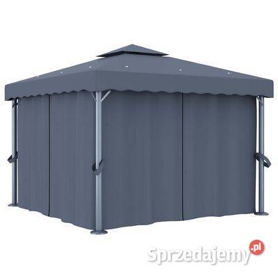 vidaXL Altana z zasłonami i sznurem lampek LED Altany i wiaty Warszawa