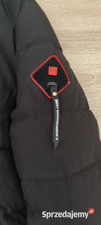 Kurtka męska zimowa czarna z kapturem Myślenice sprzedam