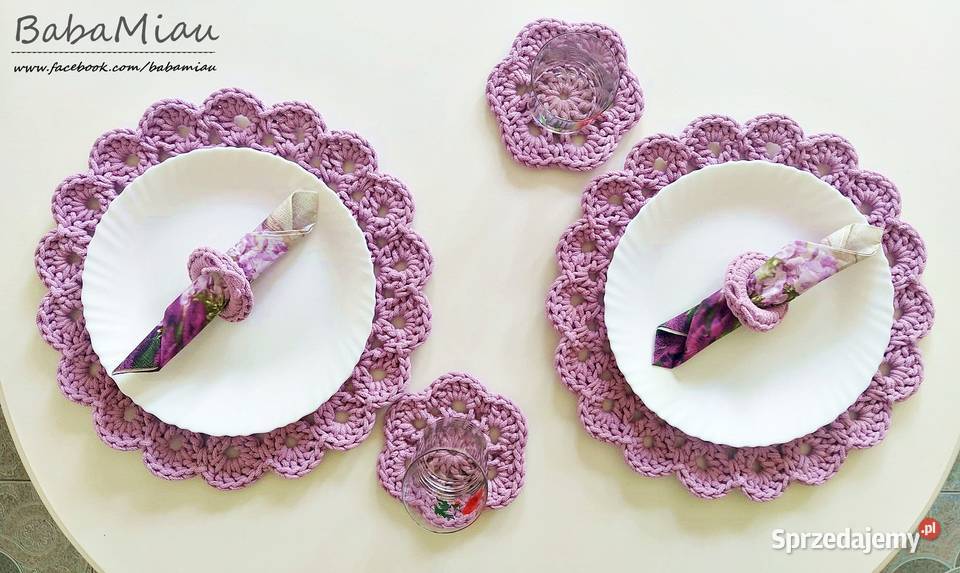 Zestaw stylowych podkładek pod talerz kubek Bydgoszcz