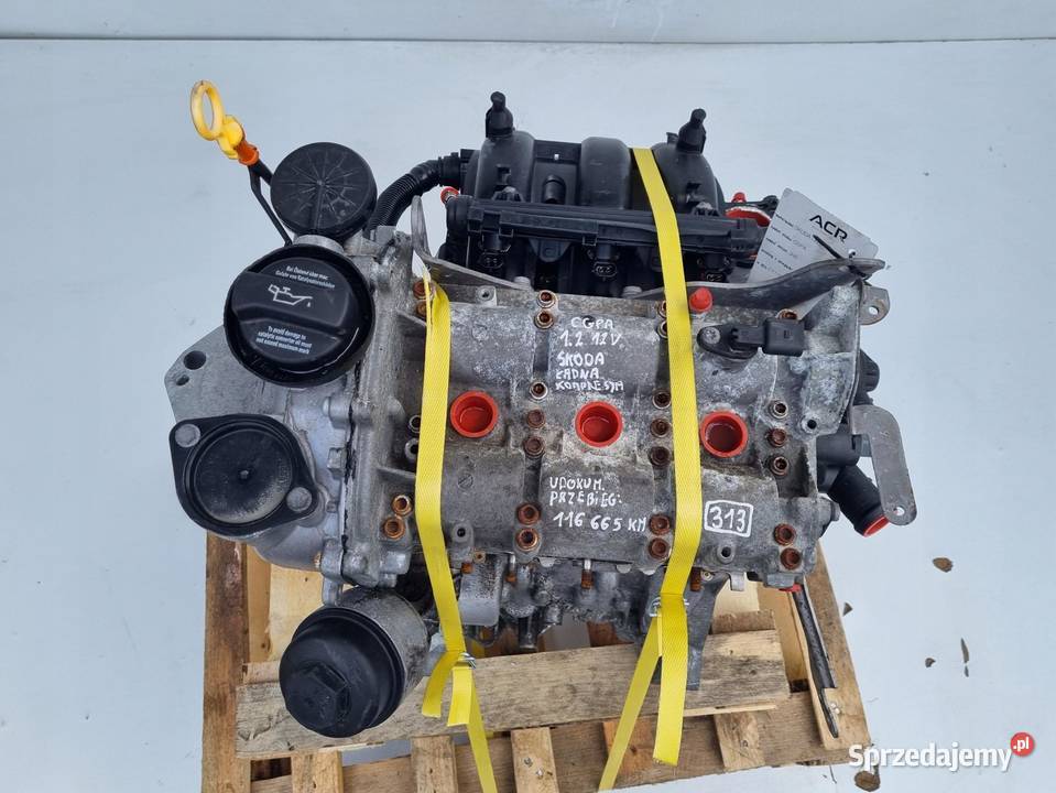 SILNIK KOMPLET Skoda Roomster 12 12V 70 osobowe Części samochodowe Janów