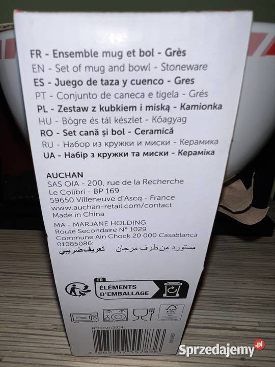 Zestaw prezentowy świąteczny z kubkiem i miską sprzedam