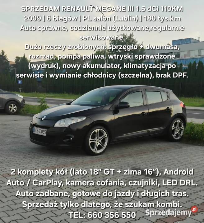 Renault Megane III 15 dCi 110 Android immobilizer Kraśnik sprzedam