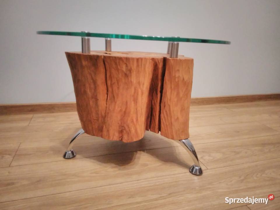 Stolik kawowy wykonany z pnia drzewa Katowice sprzedam