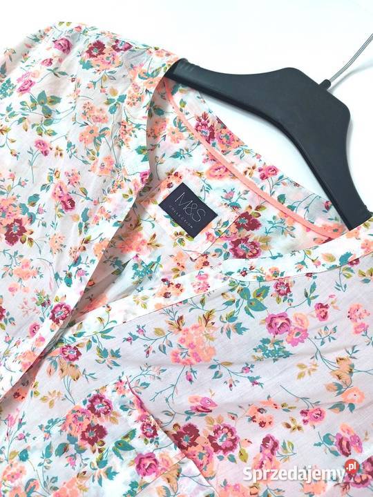 Bluzka biała kwiaty L 40 MarksSpencer MS wiskoza Marks&amp;Spencer Warszawa sprzedam