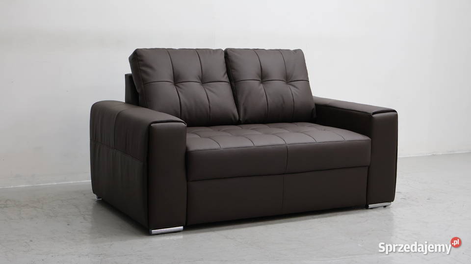 2 osobowa sofa kanapa brązowa SKÓRA naturalna Poznań