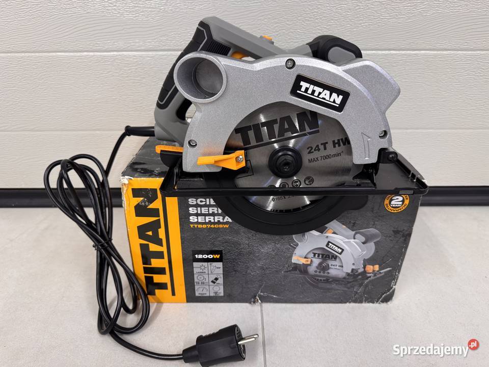 Piła tarczowa Titan 165mm 1200W 2025r pilarka Lesieniec