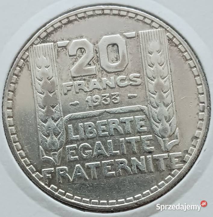 20 Franków Francja 1933 r Super stan Konin sprzedam