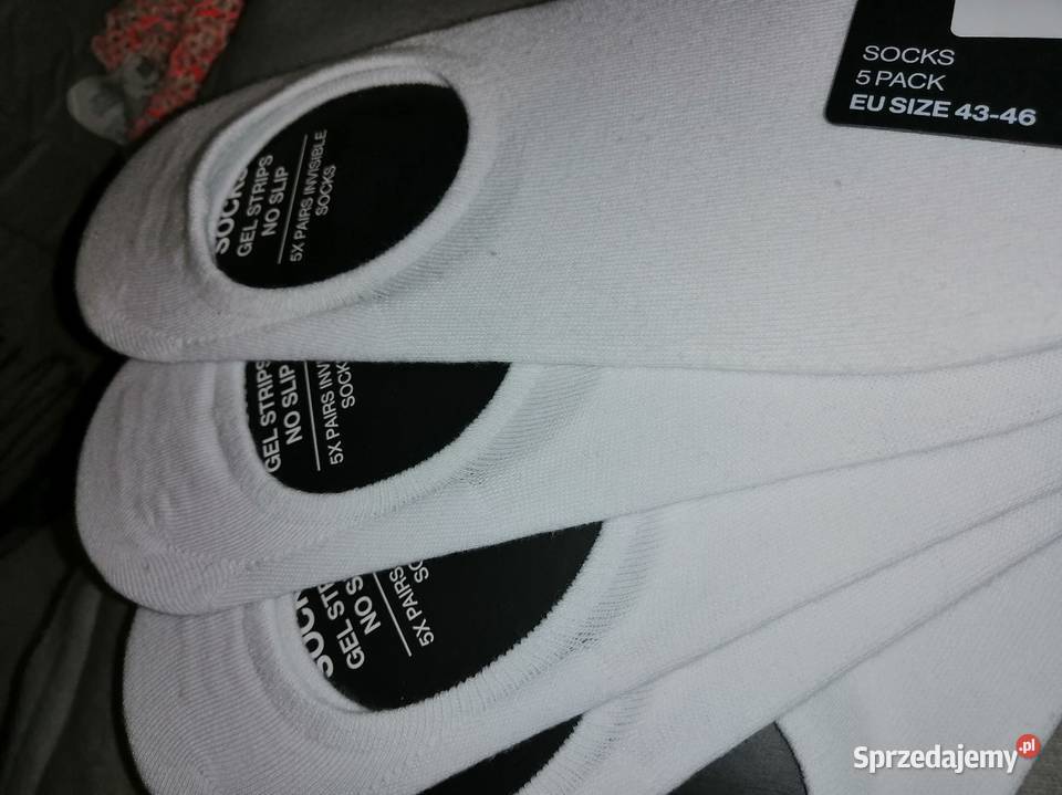 5PACK 5par Białe Krótkie niskie Skarpety Rozmiar XL wielkopolskie Leszno sprzedam