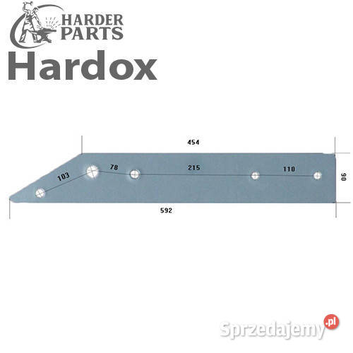Płoza długa HARDOX 16002121P części do pługa nieuszkodzony podlaskie Suwałki